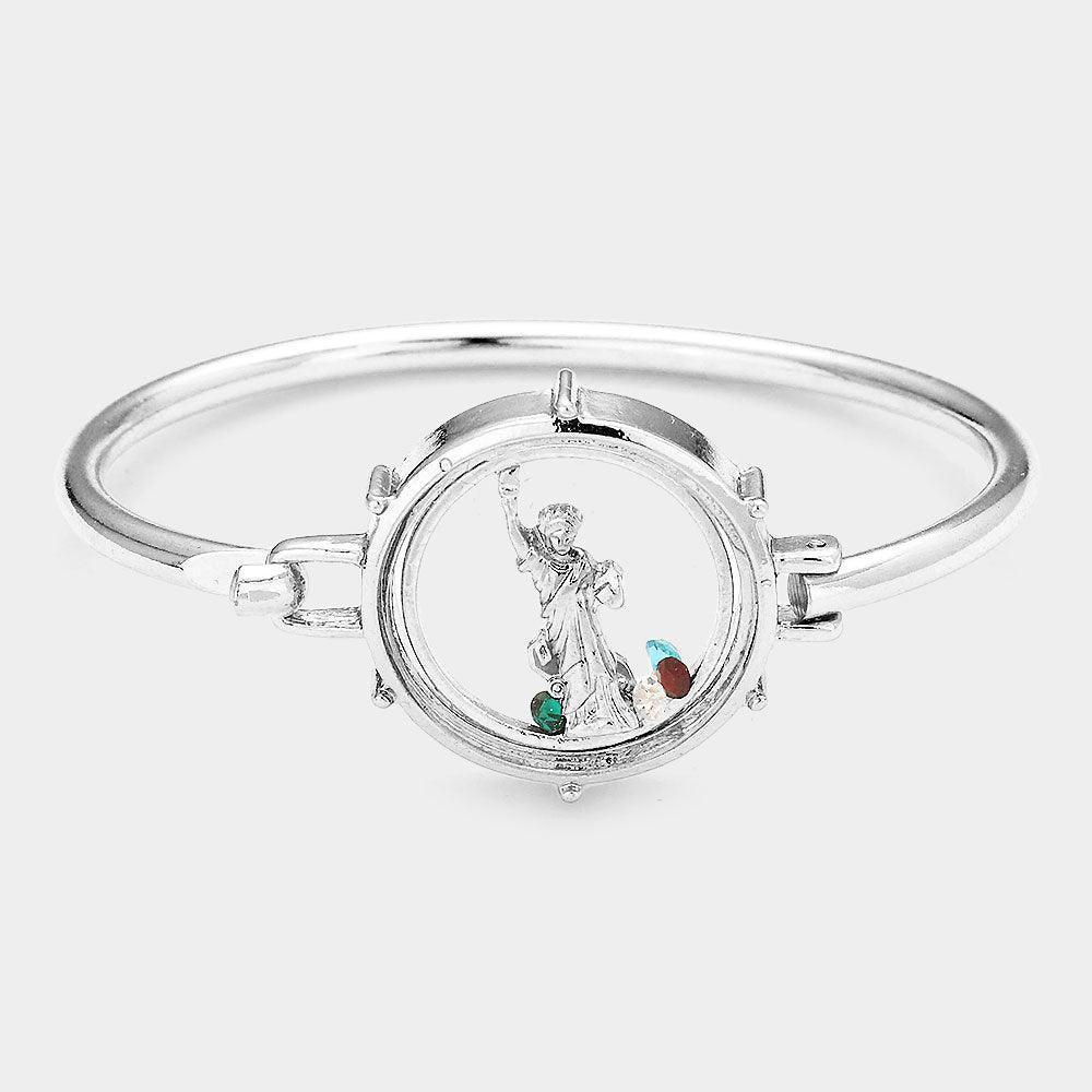 Statue of Liberty & NYC Cab Floating Locket Hook Bracelet - Jewelry Store by Erik Rayo