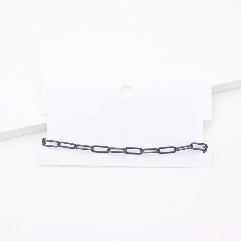 Gray Colored Chain Link Bracelet