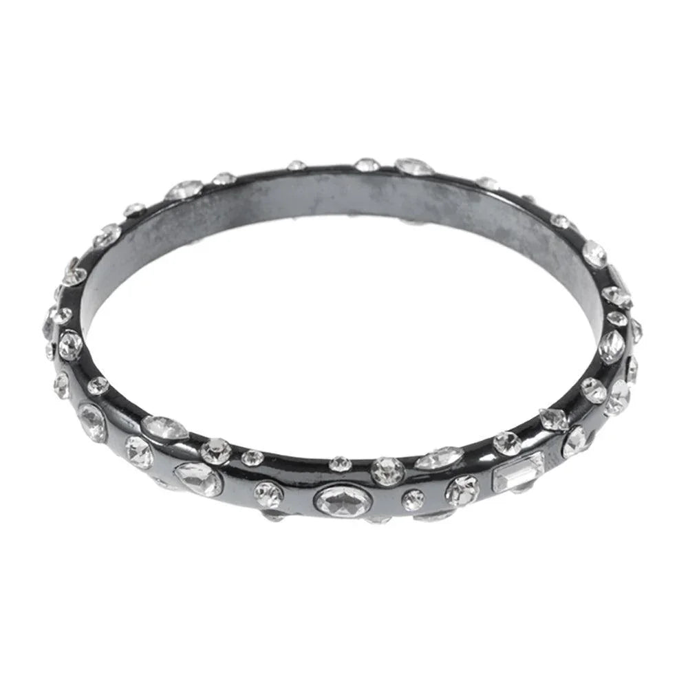 Black Multi Stone Paved Bangle Bracelet - Jewelry Store by Erik Rayo