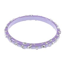 Load image into Gallery viewer, Lavender Multi Stone Paved Bangle Bracelet
