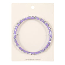 Load image into Gallery viewer, Lavender Multi Stone Paved Bangle Bracelet
