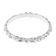 Load image into Gallery viewer, White Multi Stone Paved Bangle Bracelet
