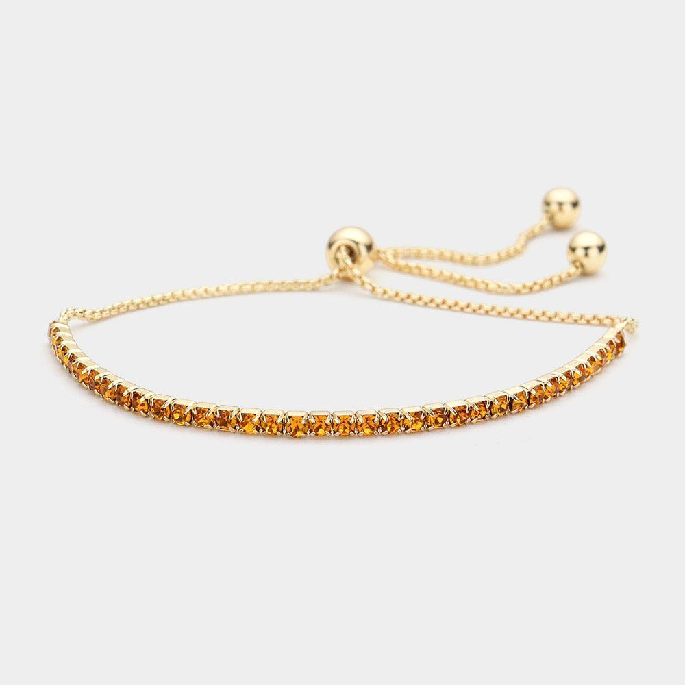 Brass Metal Rhinestone Bracelet - Jewelry Store by Erik Rayo