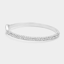 Load image into Gallery viewer, Rhinestone Paved Hinged Bangle Bracelet
