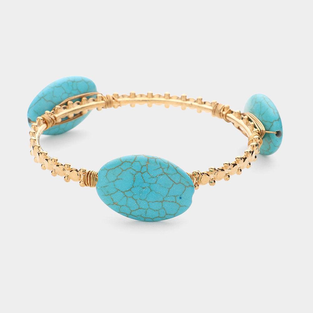 Turquoise SemiPrecious Trio Bracelet - Jewelry Store by Erik Rayo