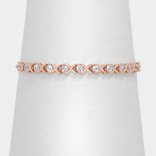 Load image into Gallery viewer, Rose Gold Adjustable Crystal Cubic Zirconia CZ Bracelet
