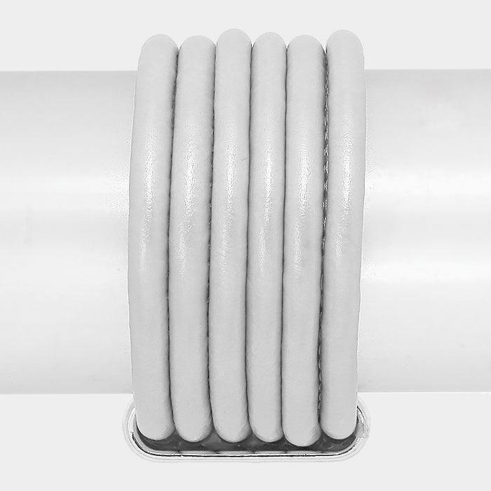 Multistrand faux leather cord bracelet - Jewelry Store by Erik Rayo