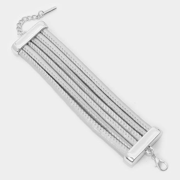 Multistrand faux leather cord bracelet - Jewelry Store by Erik Rayo