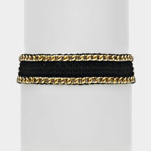 Load image into Gallery viewer, Gold Metal chain knit bracelet
