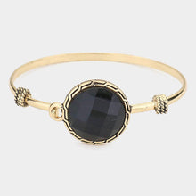 Load image into Gallery viewer, Black Resin Dome Bangle Bracelet
