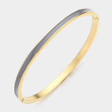 Load image into Gallery viewer, Silver Stainless Steel Enamel Pointed Bracelet
