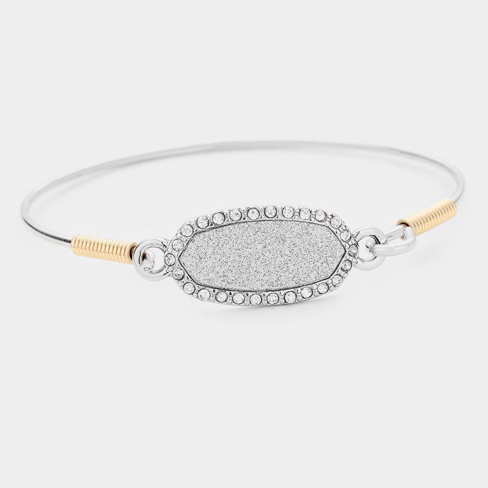 Clear Glitter Rhinestone Hook Bracelet - Jewelry Store by Erik Rayo