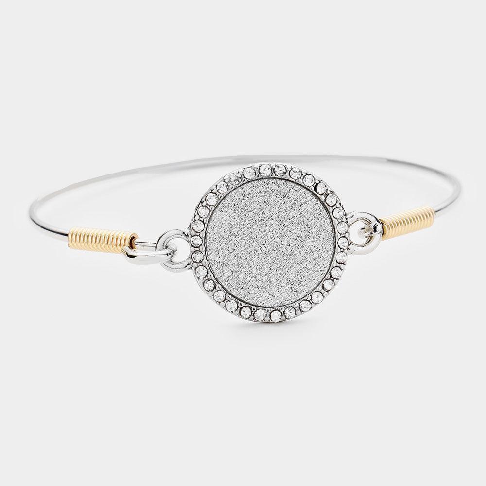 Clear Glitter Rhinestone Hook Bracelet - Jewelry Store by Erik Rayo