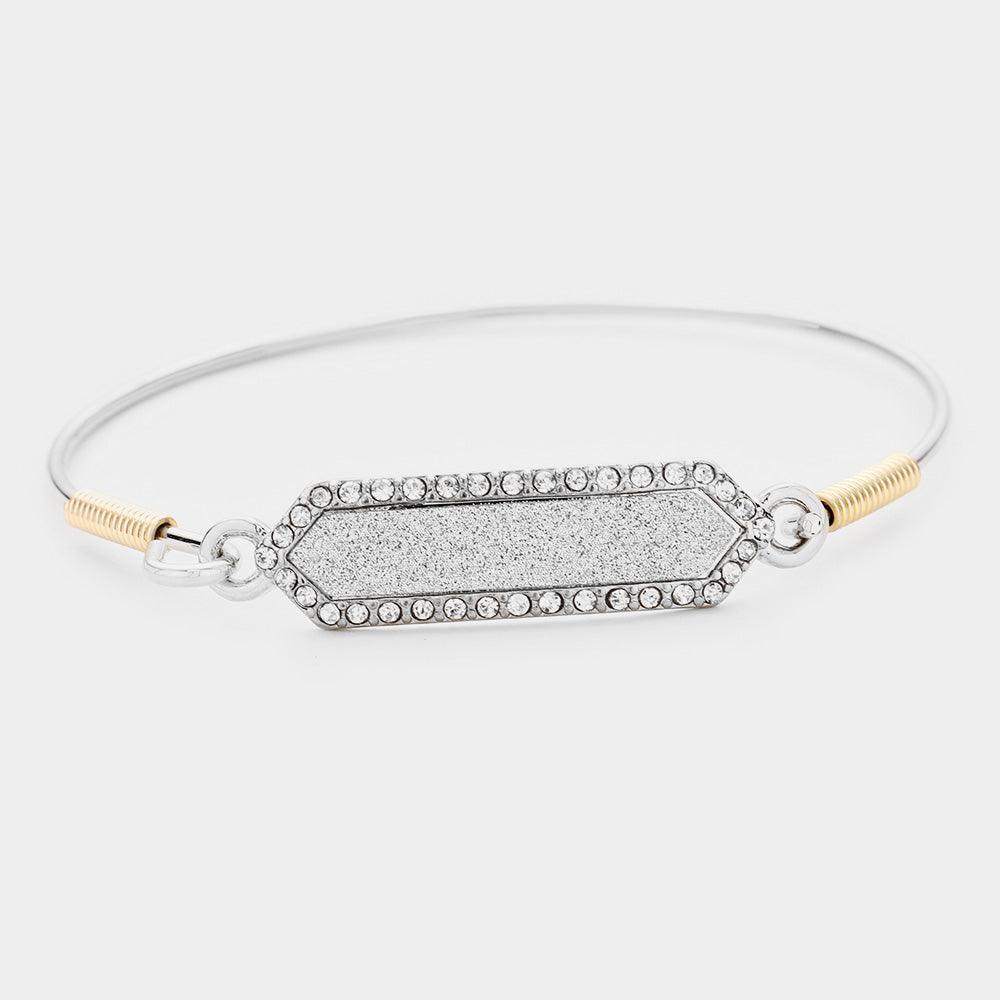 Clear Glitter Rhinestone Hook Bracelet - Jewelry Store by Erik Rayo