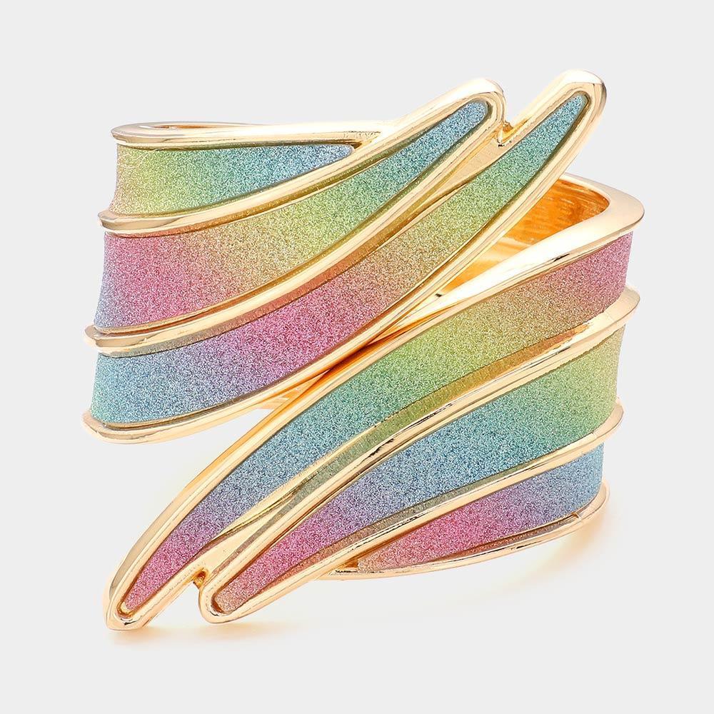 Abstract Shaped Glitter Hinged Bracelet - Jewelry Store by Erik Rayo