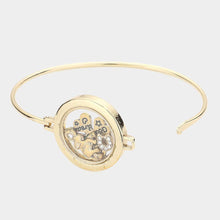 Load image into Gallery viewer, Gold Elephant Charm Bangle Bracelet
