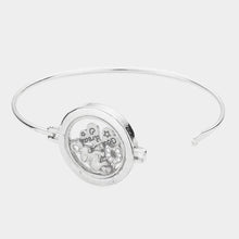 Load image into Gallery viewer, Clear Elephant Charm Bangle Bracelet
