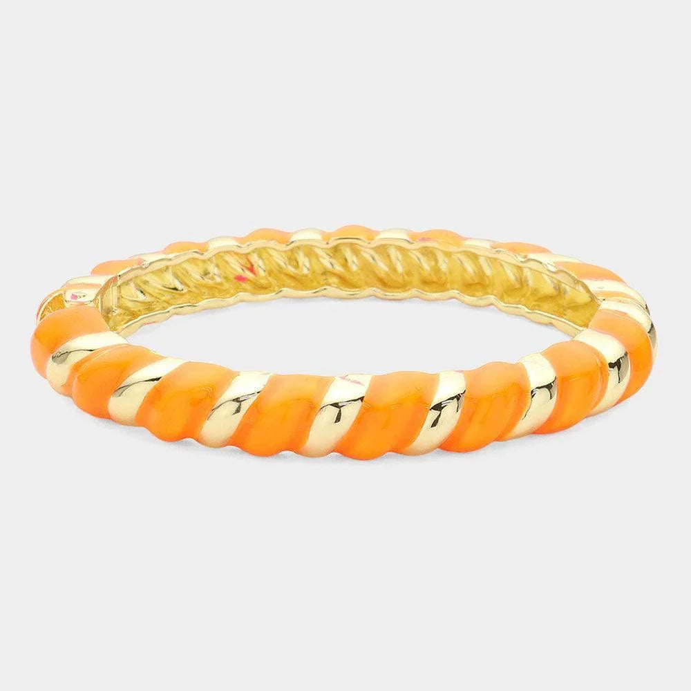 Enamel Twisted Hinged Bracelet - Jewelry Store by Erik Rayo