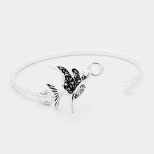 Load image into Gallery viewer, Silver Stone Cluster Fish Hook Bracelet
