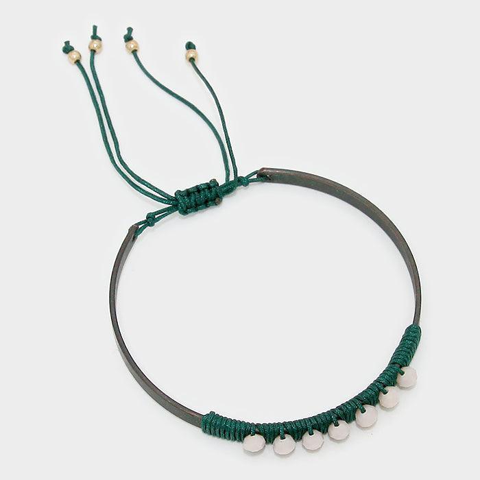 Beaded metal cinch bracelet - Jewelry Store by Erik Rayo