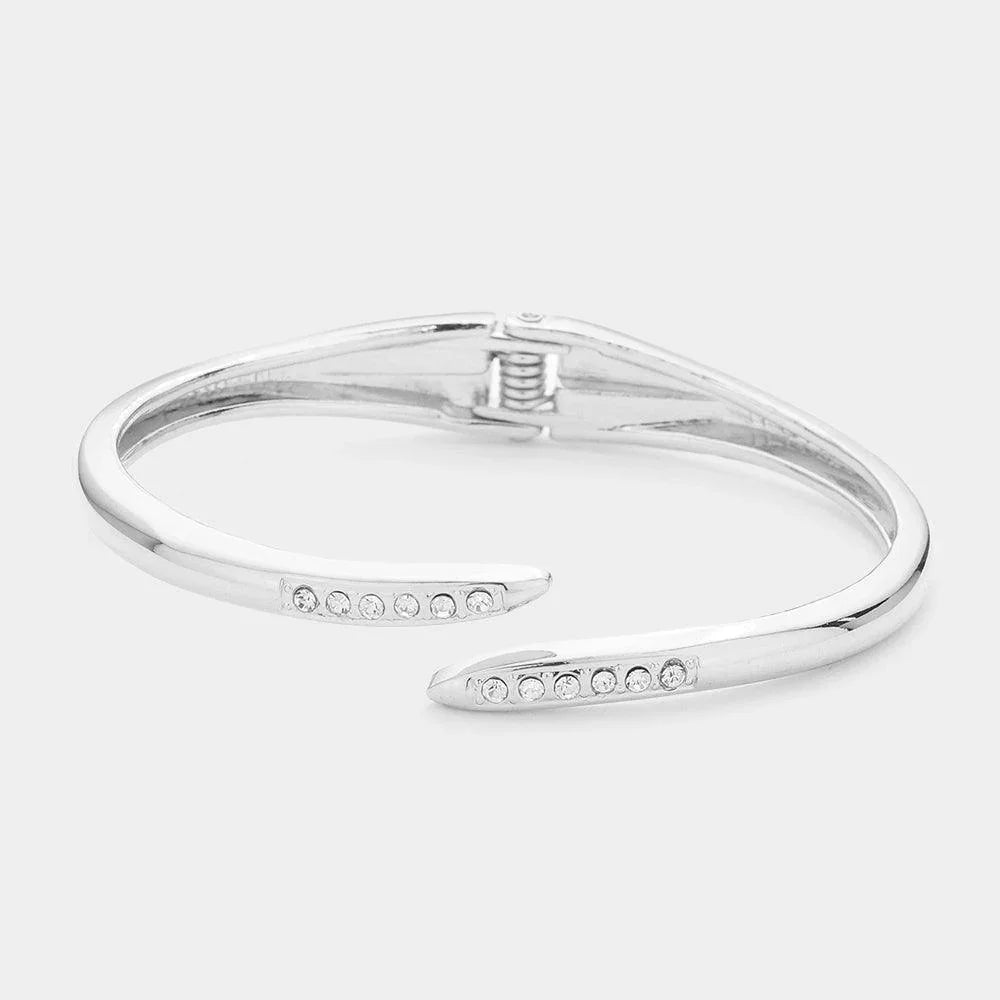 Rhinestone Embellished Hinged Bracelet - Jewelry Store by Erik Rayo