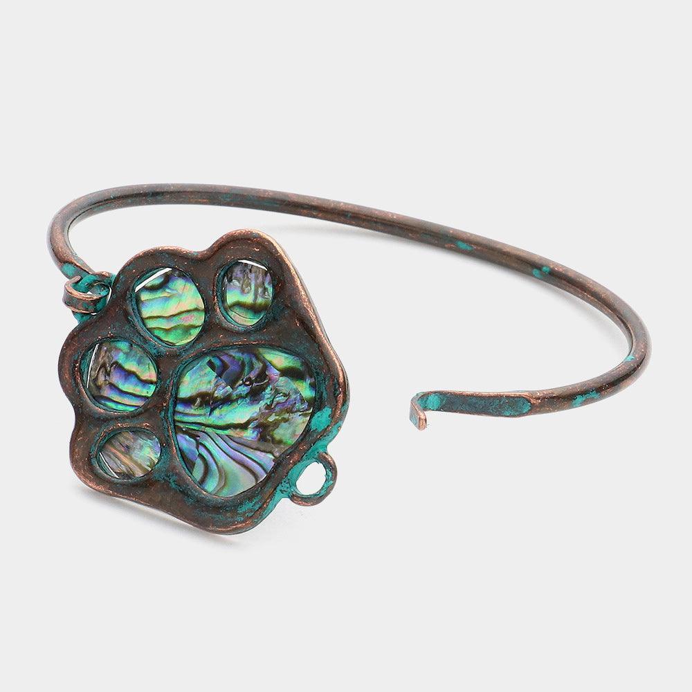Abalone Paw Pointed Bangle Bracelet - Jewelry Store by Erik Rayo