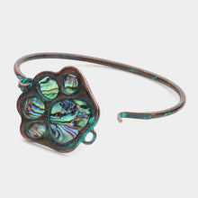 Load image into Gallery viewer, Abalone Paw Pointed Bangle Bracelet
