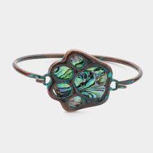 Load image into Gallery viewer, Abalone Paw Pointed Bangle Bracelet
