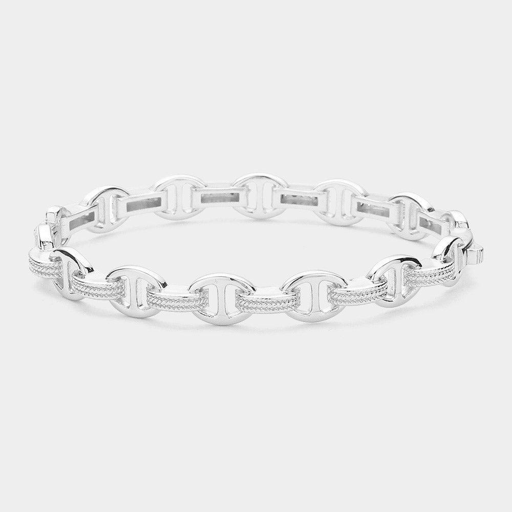 CZ Stone Paved Link Bangle Bracelet - Jewelry Store by Erik Rayo