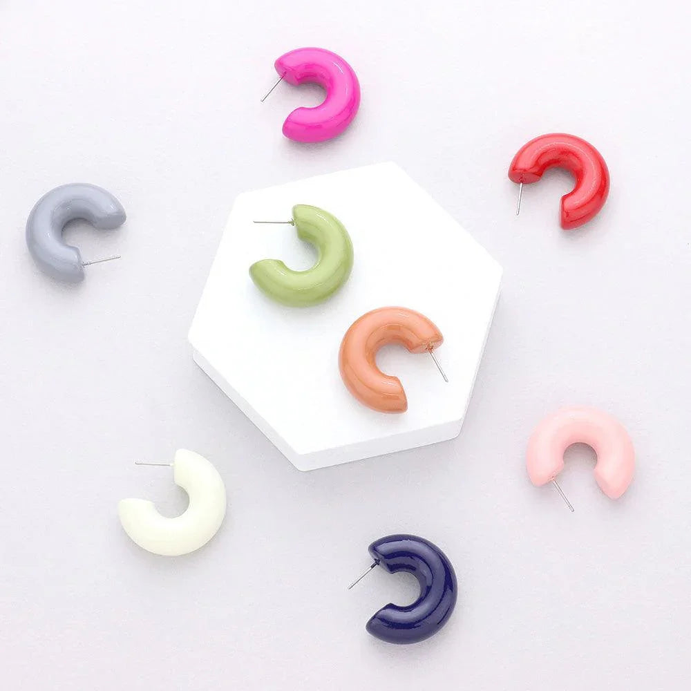 Resin Hoop Earrings - Jewelry Store by Erik Rayo