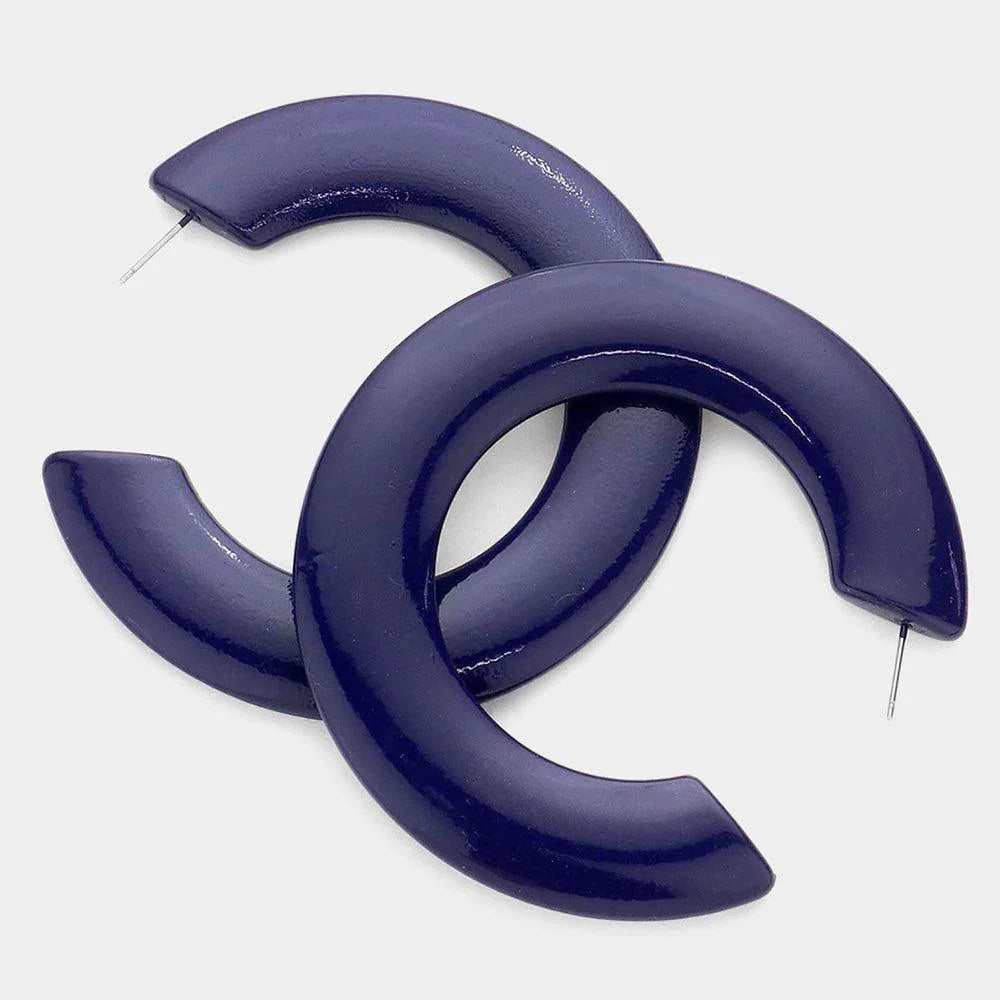 Resin Hoop Earrings - Jewelry Store by Erik Rayo