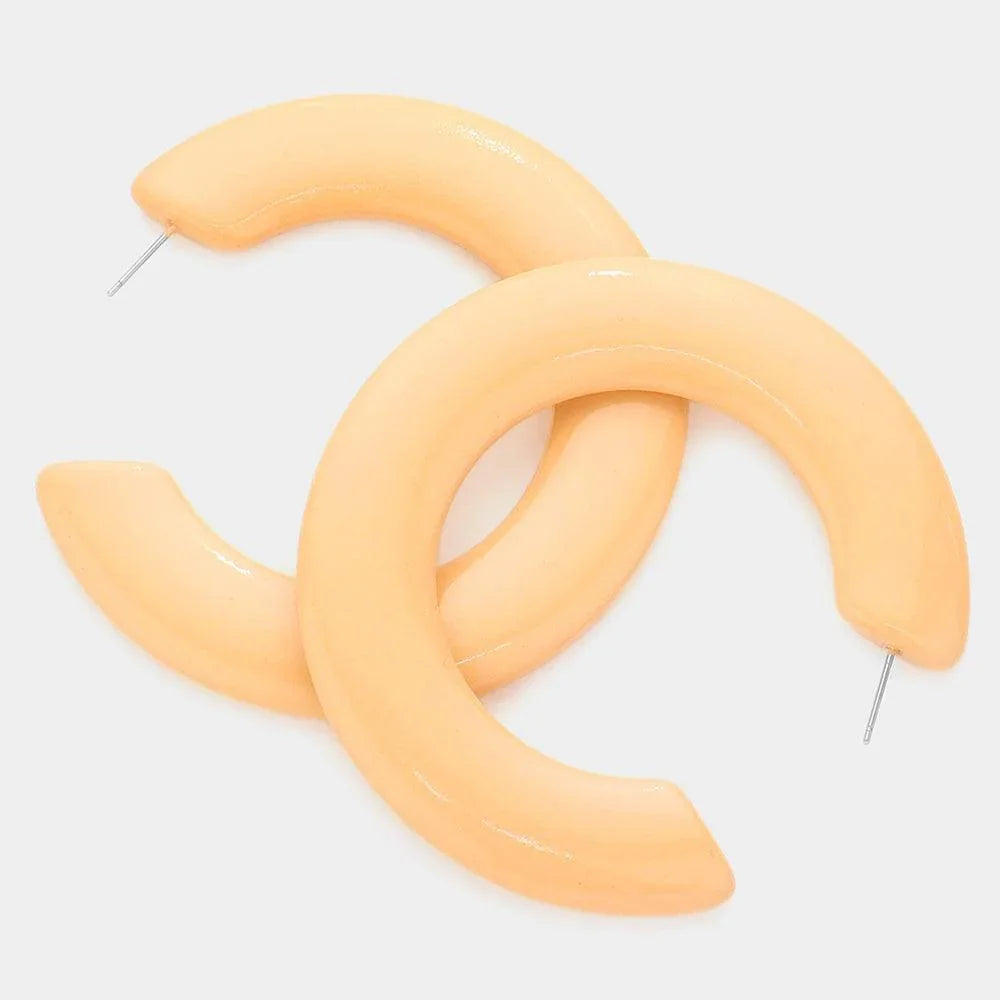 Resin Hoop Earrings - Jewelry Store by Erik Rayo