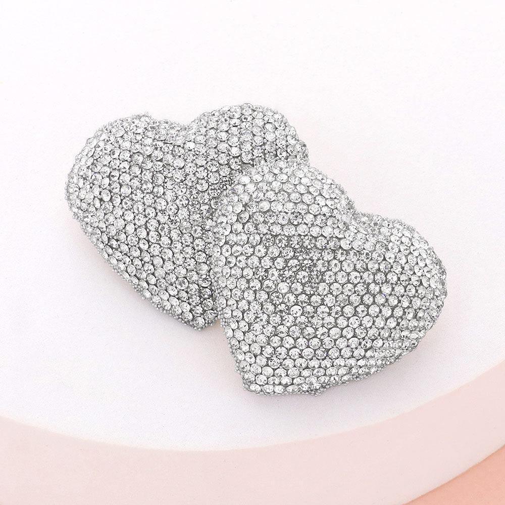 Clear Bling Heart Earrings - Jewelry Store by Erik Rayo
