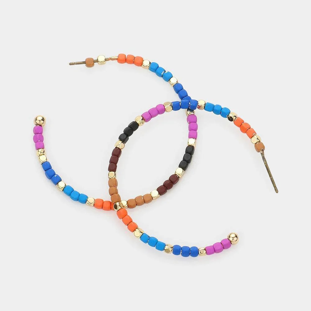 Colorful Bead Hoop Earrings - Jewelry Store by Erik Rayo