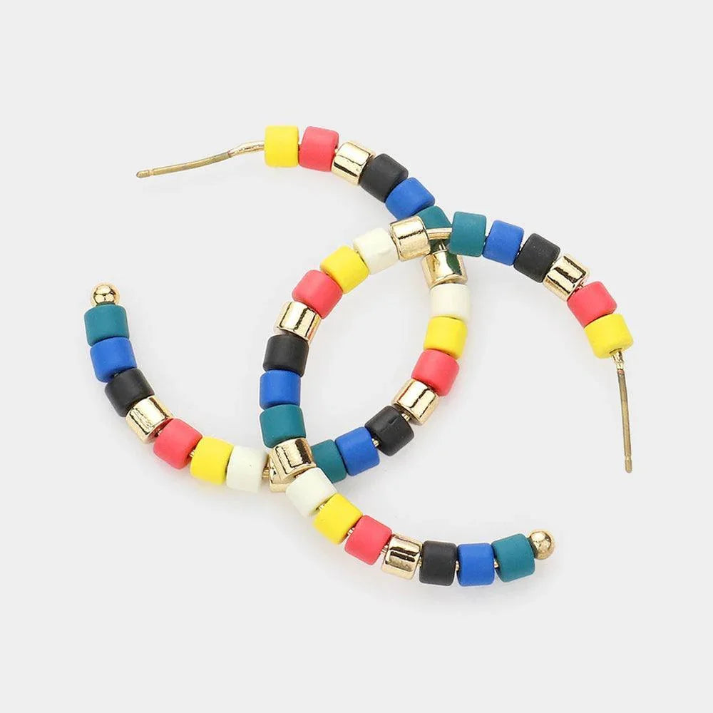 Colorful Bead Hoop Earrings - Jewelry Store by Erik Rayo