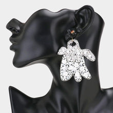 Load image into Gallery viewer, White Flower Multi Bead Ghost Earrings

