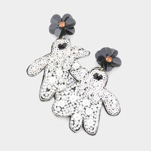 Load image into Gallery viewer, White Flower Multi Bead Ghost Earrings
