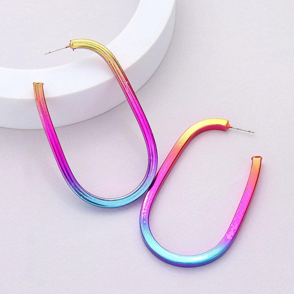 Colored Metal Hoop Earrings - Jewelry Store by Erik Rayo