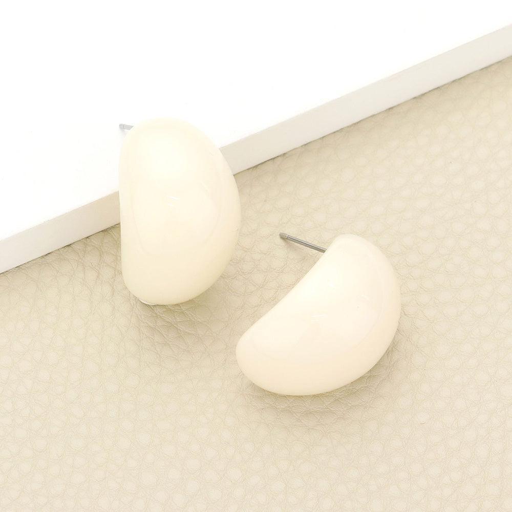 Resin Half Hoop Earrings - Jewelry Store by Erik Rayo