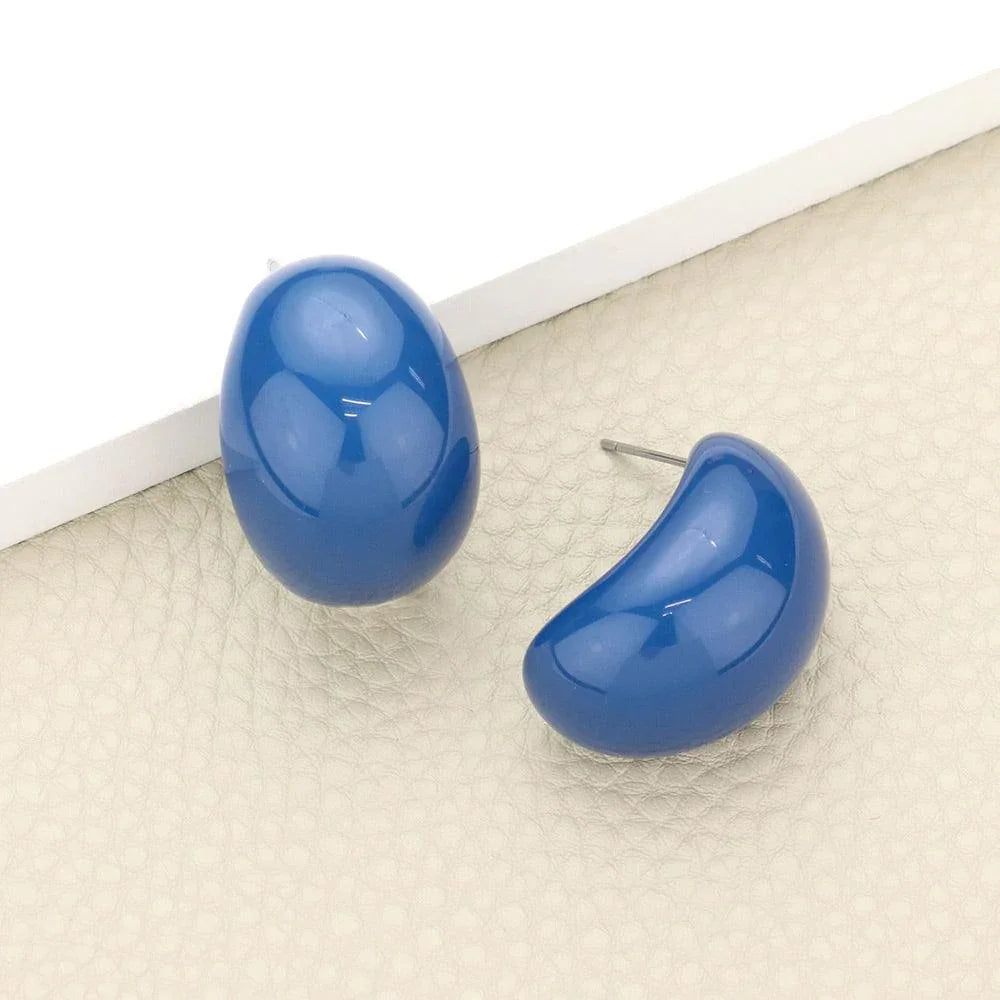 Resin Half Hoop Earrings - Jewelry Store by Erik Rayo
