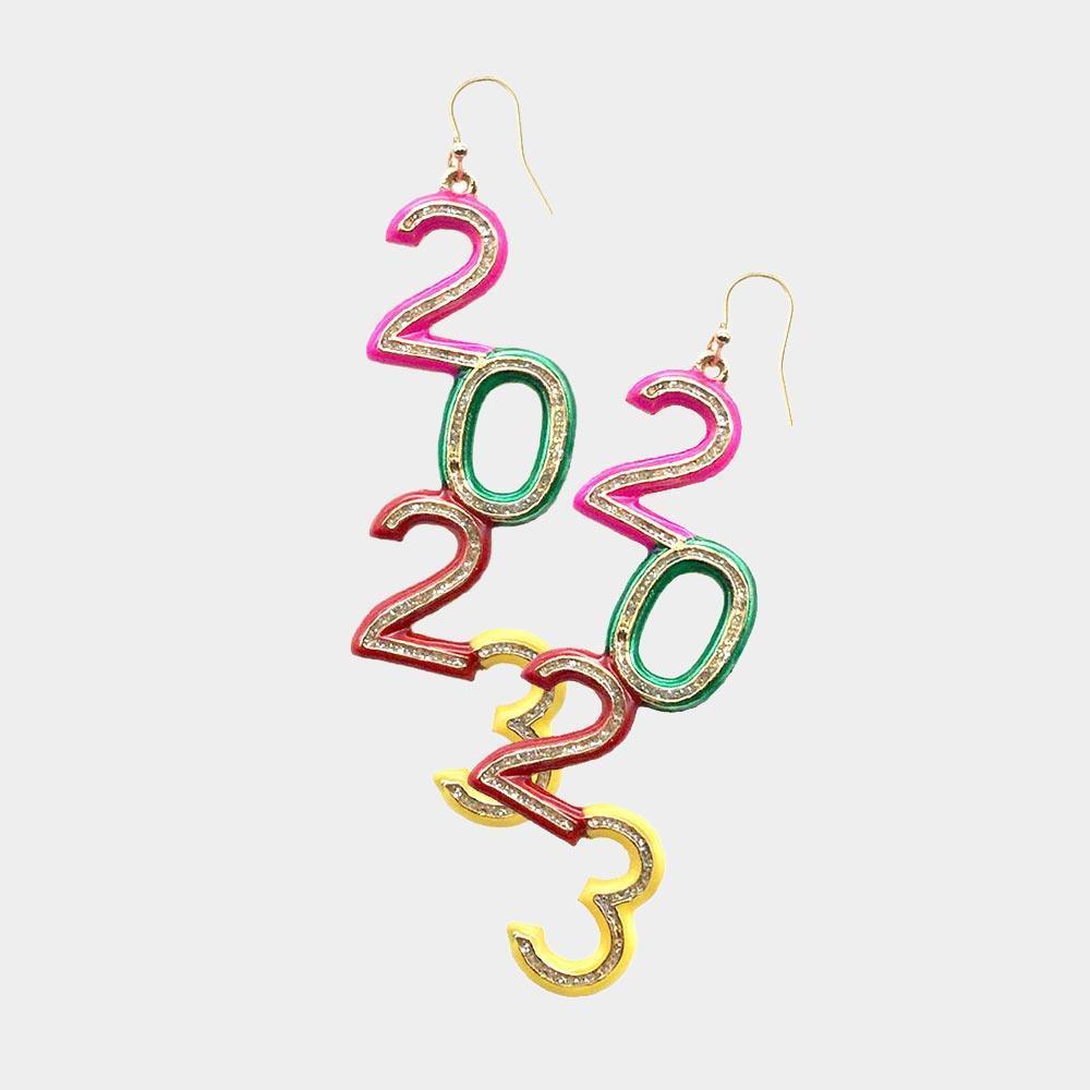 2023 Message Drop Down Earrings - Jewelry Store by Erik Rayo