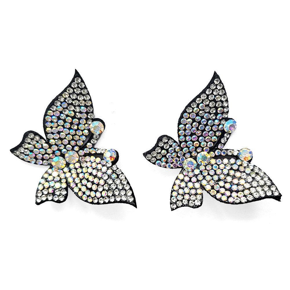 Felt Back Bling Studded Butterfly Earrings - Jewelry Store by Erik Rayo