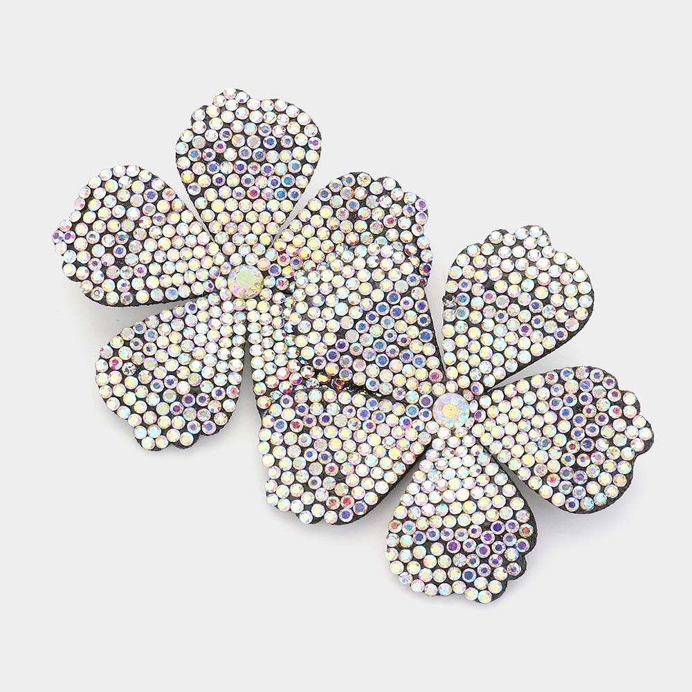 Felt Back Bling Flower Earrings - Jewelry Store by Erik Rayo