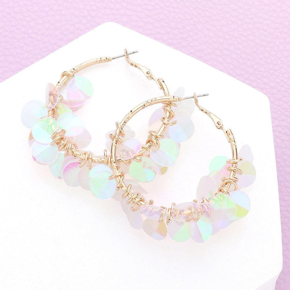 Petal Cluster Hoop Earrings - Jewelry Store by Erik Rayo
