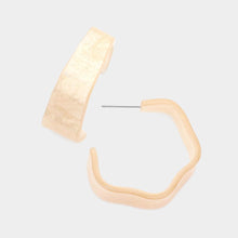 Load image into Gallery viewer, Wavy Celluloid Acetate Hoop Earrings
