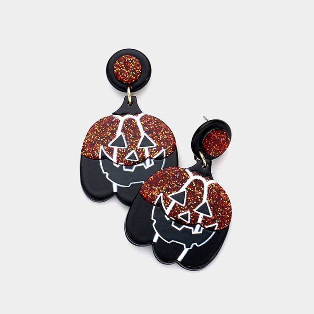 Resin Pumpkin Dangle Earrings - Jewelry Store by Erik Rayo