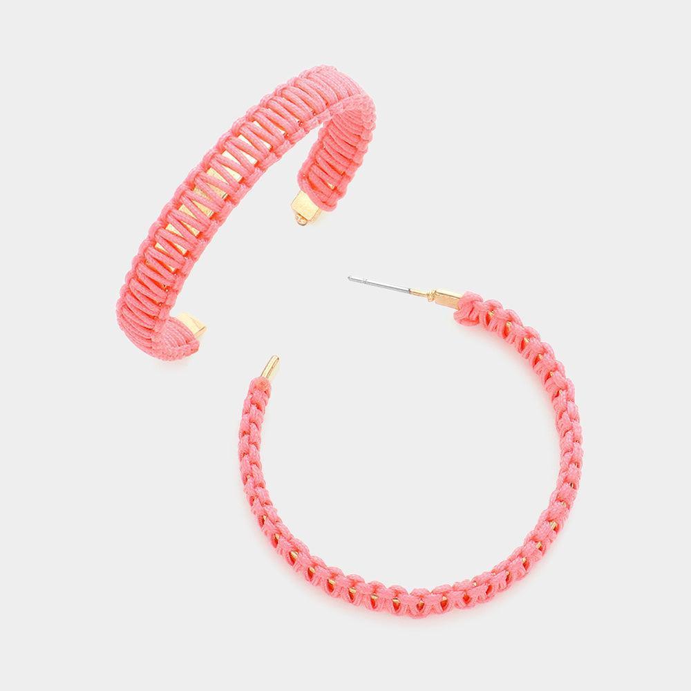 Thread Wrapped Hoop Earrings - Jewelry Store by Erik Rayo