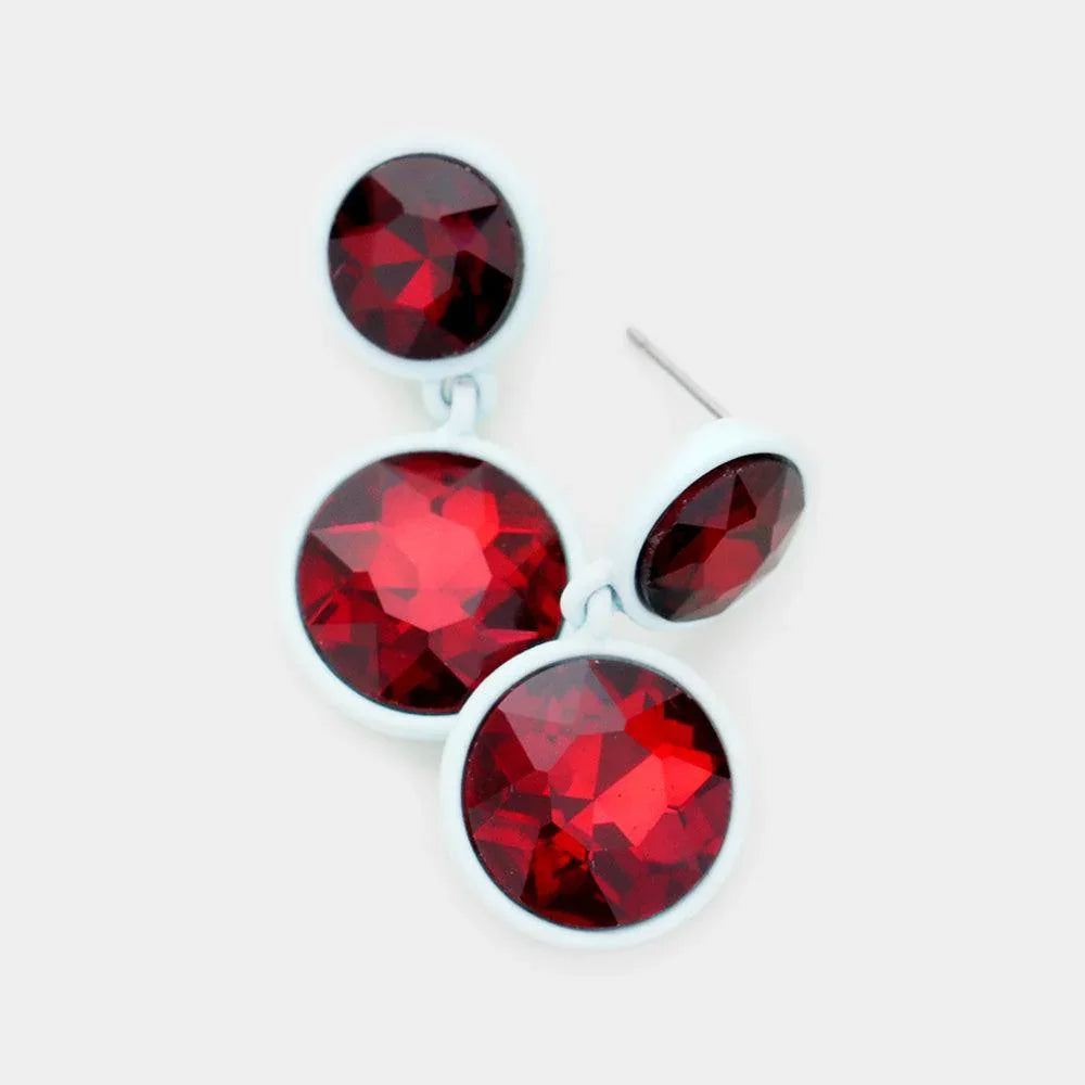Glass Crystal Resin Trim Dangle Earrings - Jewelry Store by Erik Rayo