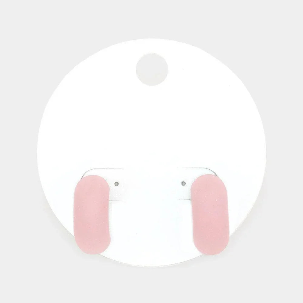 Pink Colored Half Hoop Earrings - Jewelry Store by Erik Rayo