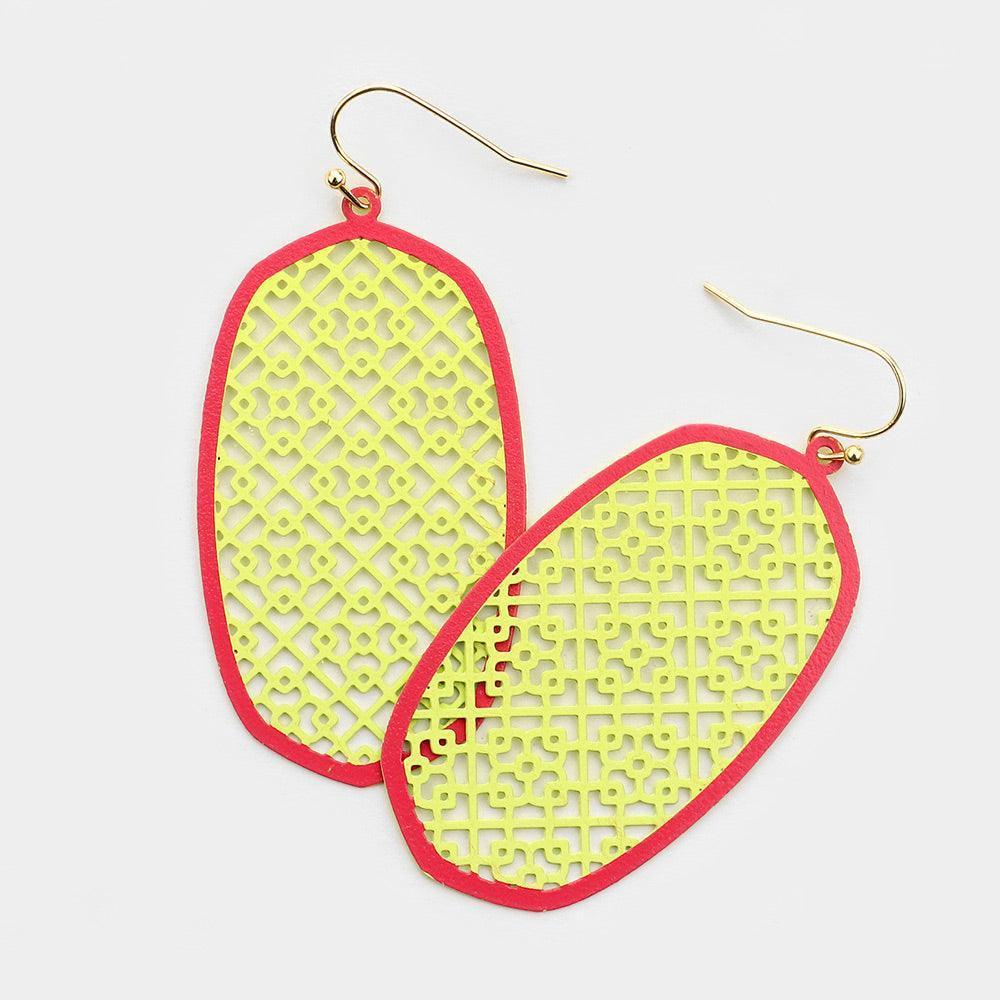 Filigree Moroccan Shaped Dangle Earrings - Jewelry Store by Erik Rayo